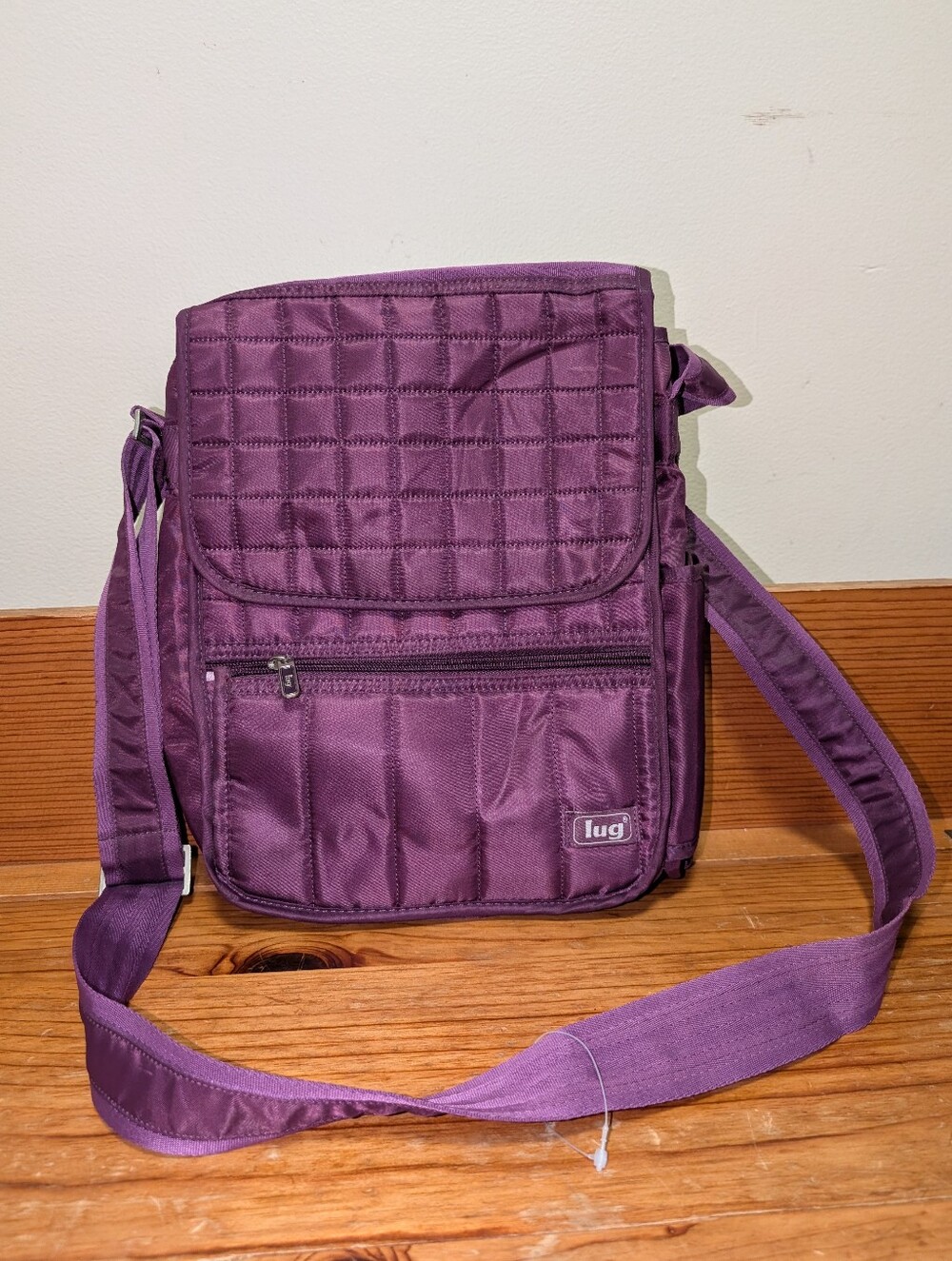 Lug Skipper Plum Purple Quilted Crossbody Travel Organizer Bag